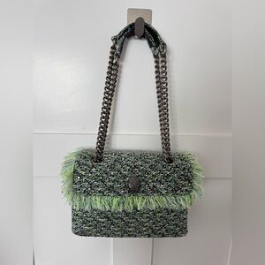 Kurt Geiger London Large Kensington Tweed Shoulder Bag - Green